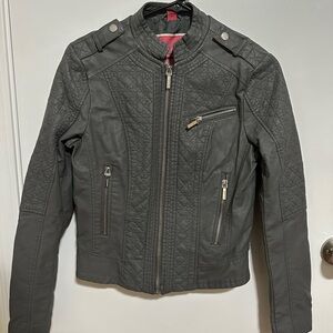 Grey leather jacket